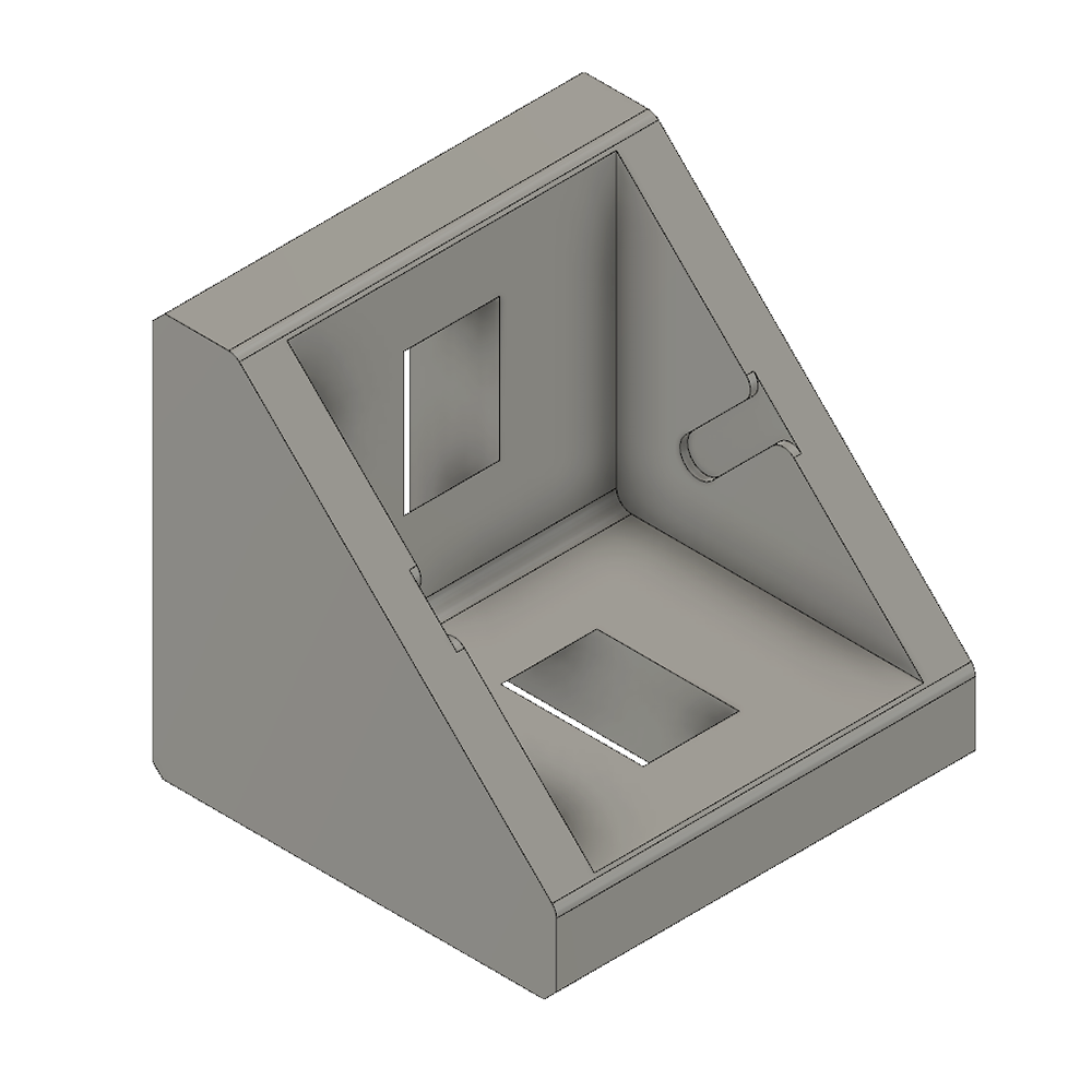40-140-3 MODULAR SOLUTIONS ALUMINUM GUSSET<BR>30 SERIES 30MM X 30MM ANGLE W/HARDWARE
